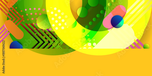 New bright juicy summer abstract fluid creative banner, trendy bright neon colors with dynamic lines