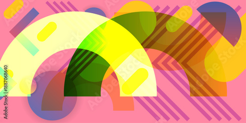 New bright juicy summer abstract fluid creative banner, trendy bright neon colors with dynamic lines