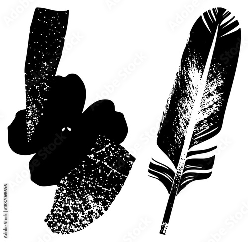 Vintage Ink Pen and Feather Quill for Writing and Calligraphy