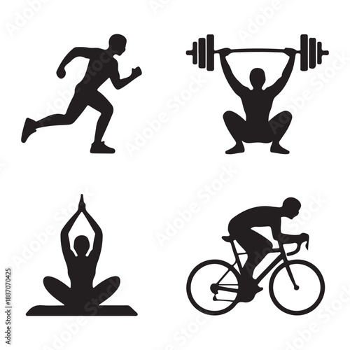 Fitness start visual design inspired by healthy habits