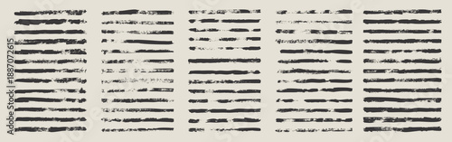 Long grunge brush strokes, lines, ink smudges, hand-drawn scribble shapes. Handmade sketchy marks acrylic stains, charcoal streaks. Paint textures, brush effect. Marker underline. Vector illustration