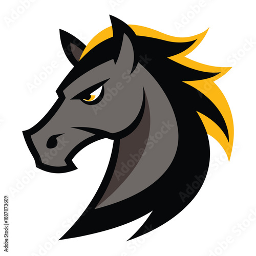 horse logo vector template
