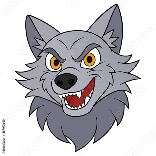 wolf head logo symbol vector logotype design icon abstract minimal mascot