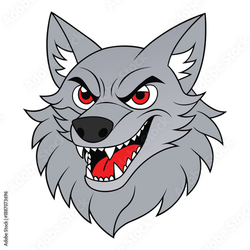 wolf head logo symbol vector logotype design icon abstract minimal mascot