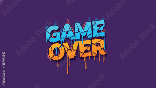 Graffiti Style Game Over Text Design.