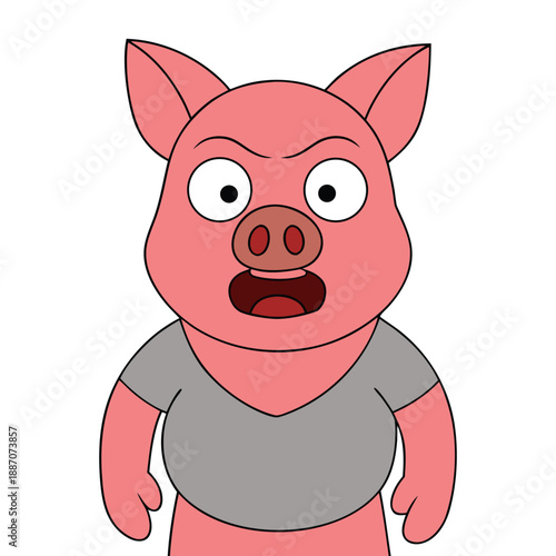 A funny pig vector illustration