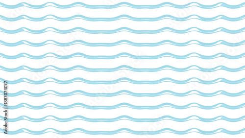 Seamless pattern of light blue wavy lines on a white background, evoking a sense of calm water or gentle movement.
