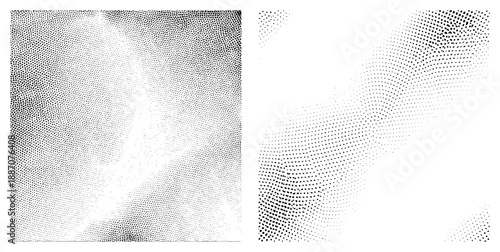 Abstract Waveform Created with Halftone Dots