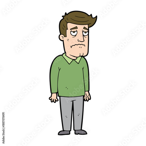 Man standing with angry facial expression