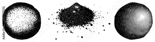 Halftone Dot Illustrating Gradient and Texture Effects