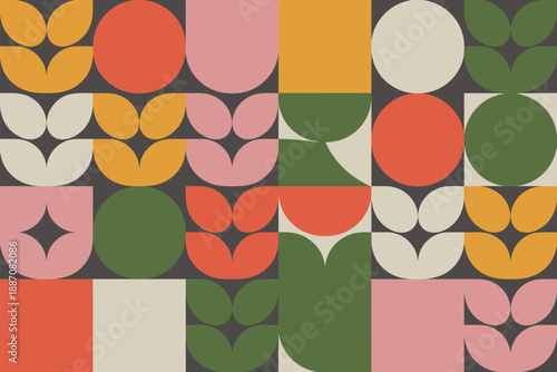 Vibrant geometric pattern Vector, illustration