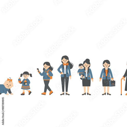 Diverse Cartoon Women in Business Attire.