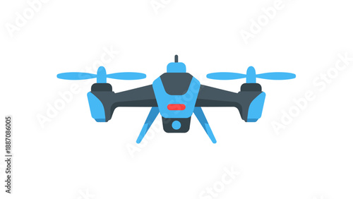 Modern Drone Icon, Aerial Photography and Surveillance Technology