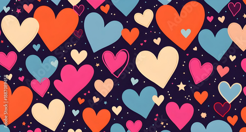 heart, hearts, love, seamlesspattern, vector, background, repeat, repeating, tileable, tiled, valentine, romantic, romance, wedding, anniversary, passion, affection, cute, sweet, decorative, design, g