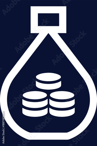 Investment Growth Concept With Coins And Money Bag, Financial Security And Wealth Accumulation
