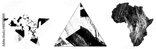 Abstract Geometric Shapes in Halftone Design