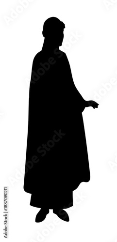 Vector drawing. Pretty ancient girl of Kievan Rus