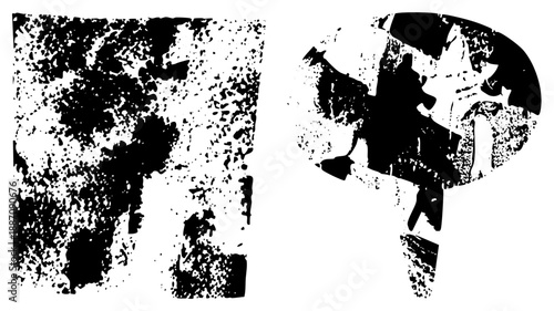 Abstract Black and White Grunge Texture