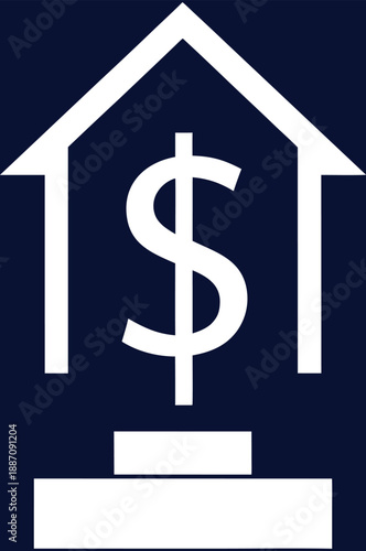 Real Estate Investment Property Value Growth And Financial Security Concept