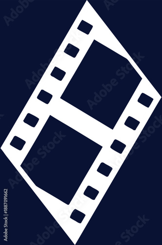 Filmstrip Icon Graphic Element Design For Cinema Movie Production And Video Editing