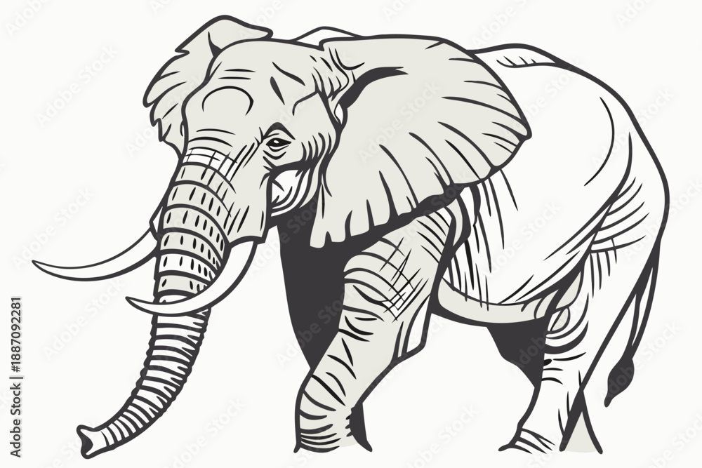 Fototapeta premium elephant vector illustration