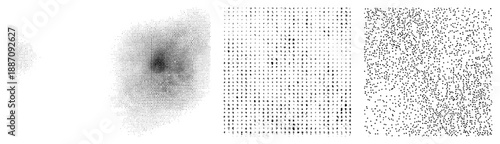 Abstract Halftone Dot in Four Geometric Arrangements