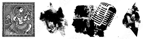 Ornate Indian Goddess Figure in Intricate Frame