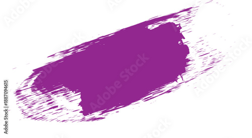 Bold purple paint brush stroke with grunge texture on a white background, perfect for creative posters, banners, flyers, and modern digital artwork.