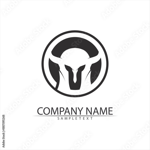 Spartan helmet logo template