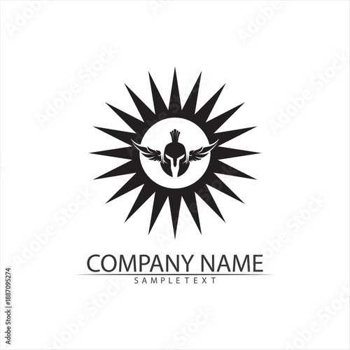 Spartan helmet logo template
