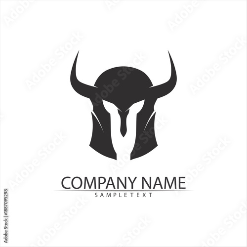 Spartan helmet logo template