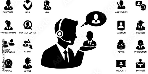 Active Listening Empathetic Support Agent Silhouette