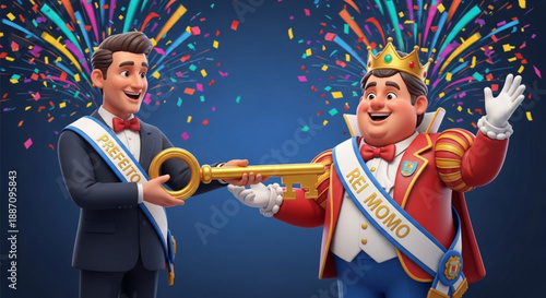 Brazilian Carnival Opening: Mayor Hands Over City Key to King Momo