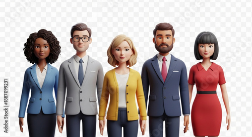 Diverse group of business people standing together