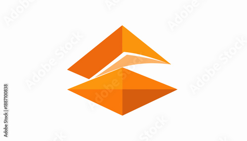 Free Download Abstract Geometric Orange Shapes Symbolizing Data Exchange And Innovative Technologies - GFXLoad