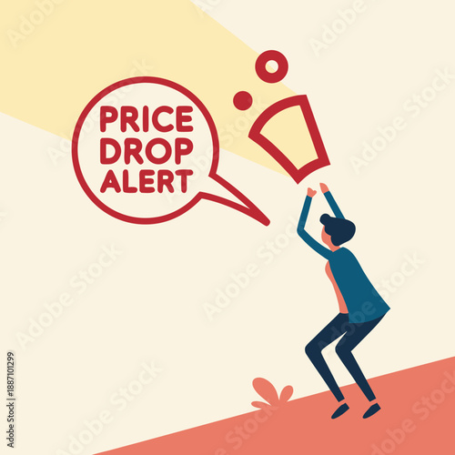 Price Drop Alert Video with Falling Price Numbers Animation