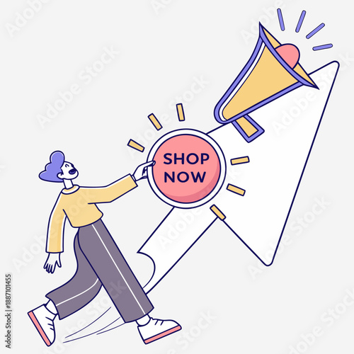 Shop Now Urgency Video with Arrow and Pulse Effect Animation