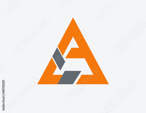 Abstract Geometric Triangle Symbol for Modern Business Company and Creative Venture