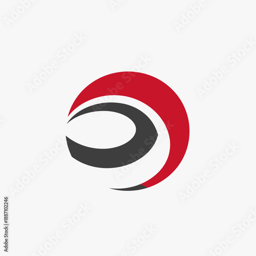 Free Download Abstract Global Connection Symbol Presenting a Modern and Dynamic Red Black Design - GFXLoad