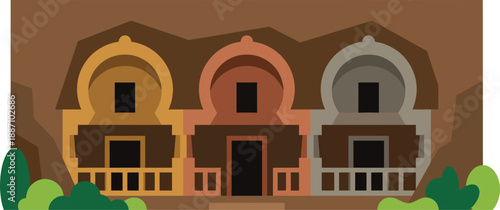 Ancient Barabar caves rock cut architecture, historic Mauryan empire heritage landmark design, famous Bihar tourism attraction, old archaeological culture art view.