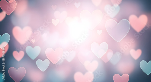 Happy mothers day background with hearts and light mother's day celebration
