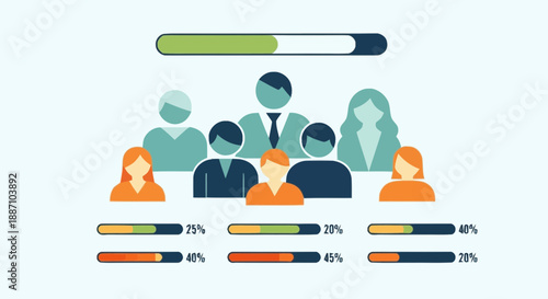 Professional Team Meeting with Data Visualization and Presentation