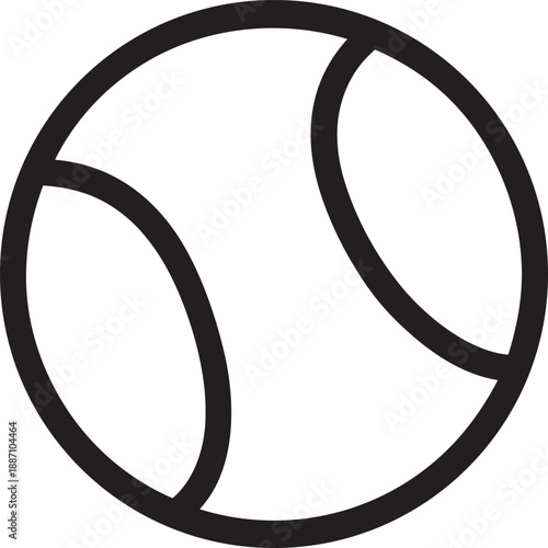 Tennis ball sport outline icon vector illustration