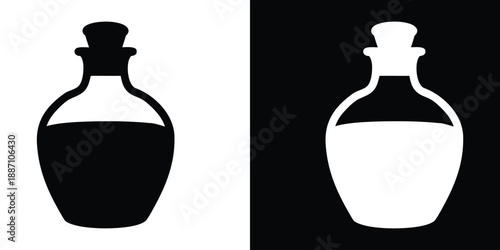 Potion bottle silhouette vector illustration