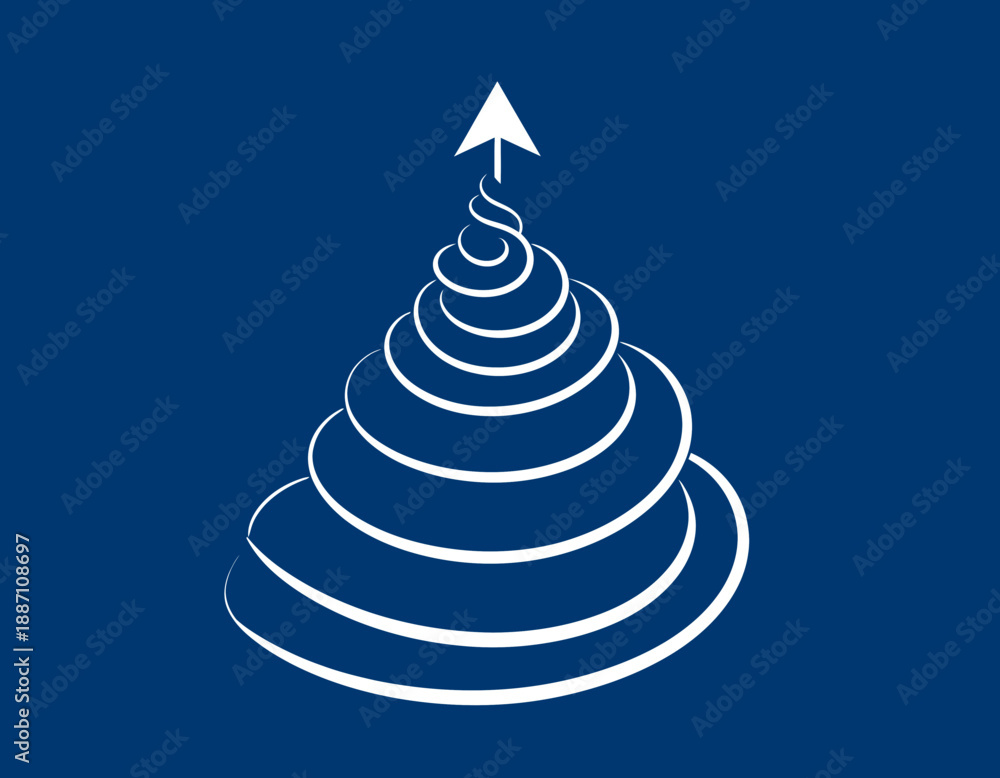 Fototapeta premium Abstract Helix Growth Ascent Depicting Business Evolution and Advancement Ambition