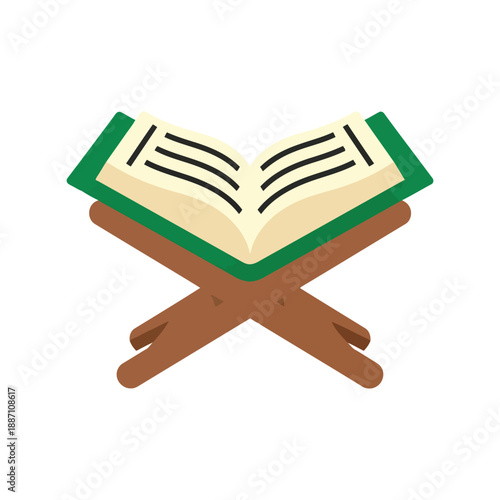 Islamic quran icon with stand Vector