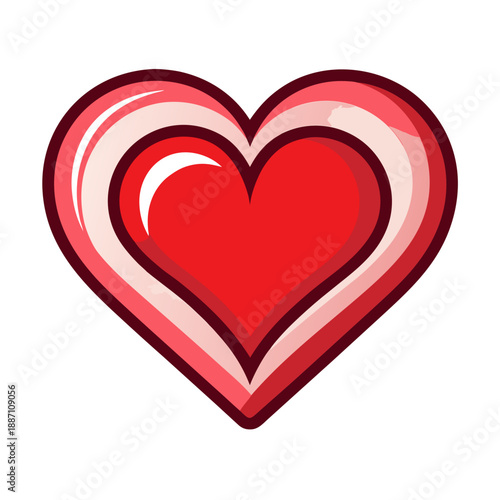 Vibrant red heart illustration