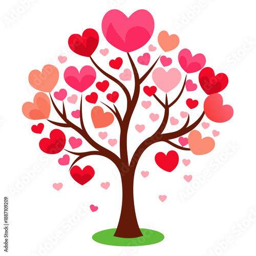 Tree filled with hearts
