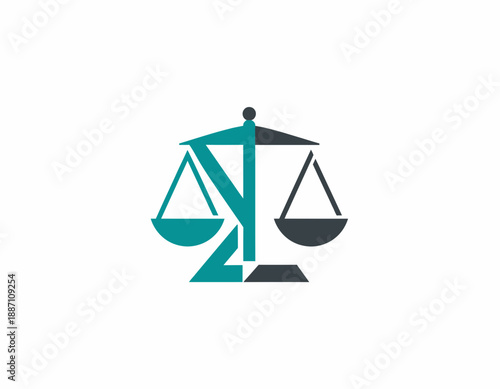 Abstract Scales Of Justice Symbol For Legal Or Financial Concepts