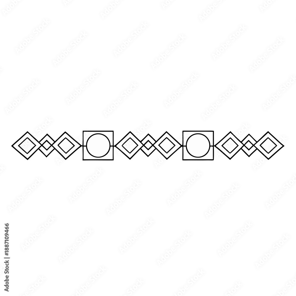Fototapeta premium Geometric Square Pattern Divider Line